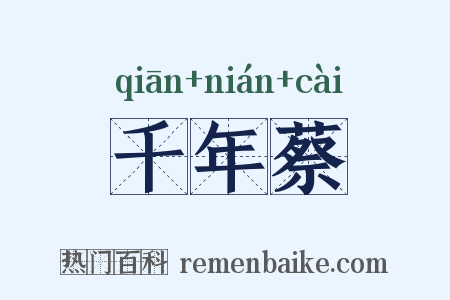 千年蔡是什么意思的图片